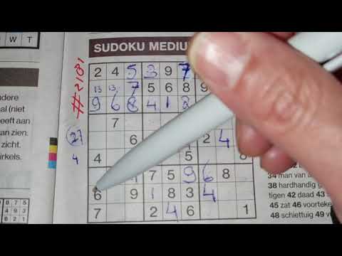 On Blue Monday you'll get this one! (#2181) Medium Sudoku puzzle. 01-18-2021