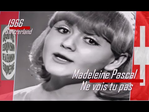 eurovision 1966 Switzerland 🇨🇭 Madeleine Pascal - Ne vois tu pas ᴴᴰ