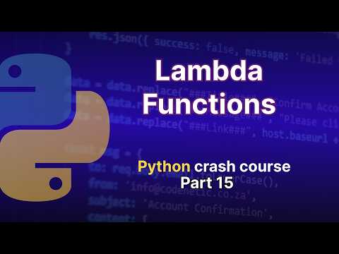Why Are Lambda Functions So Cool In Python Python Crash Course Part 15