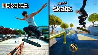 skate. (2025) VS skate 3 (2010) COMPARISON (4K Gameplay)