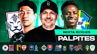 PALPITES DE FUTEBOL PARA O DIA 10 10 2025 (SEXTA-FEIRA) | Boleiros Tips