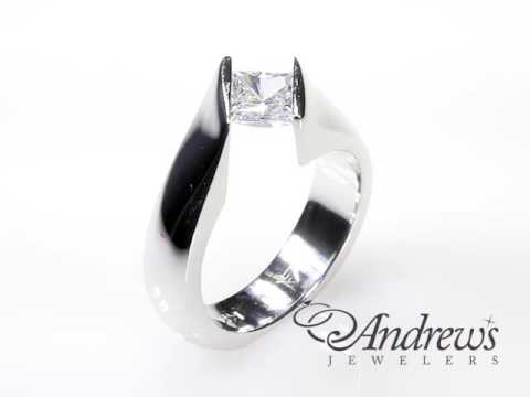 Princess Cut Tension Set Ring-196-00193