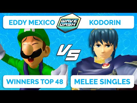 WAVEDASH 2022 - Eddy Mexico (Luigi) VS KoDoRiN (Marth) - SSBM - Winners Top 48
