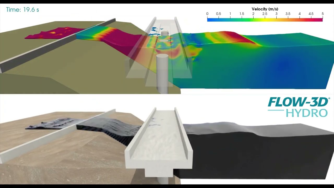 Wave Forces Acting on a Walkway and Flood Wall