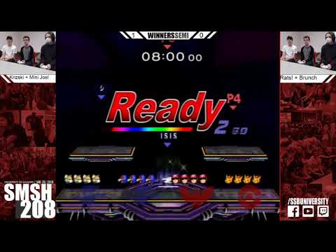 SMSH 208 - Krizski + Mini Joel vs. ME$ | Rats! + Brunch - Melee Doubles WS