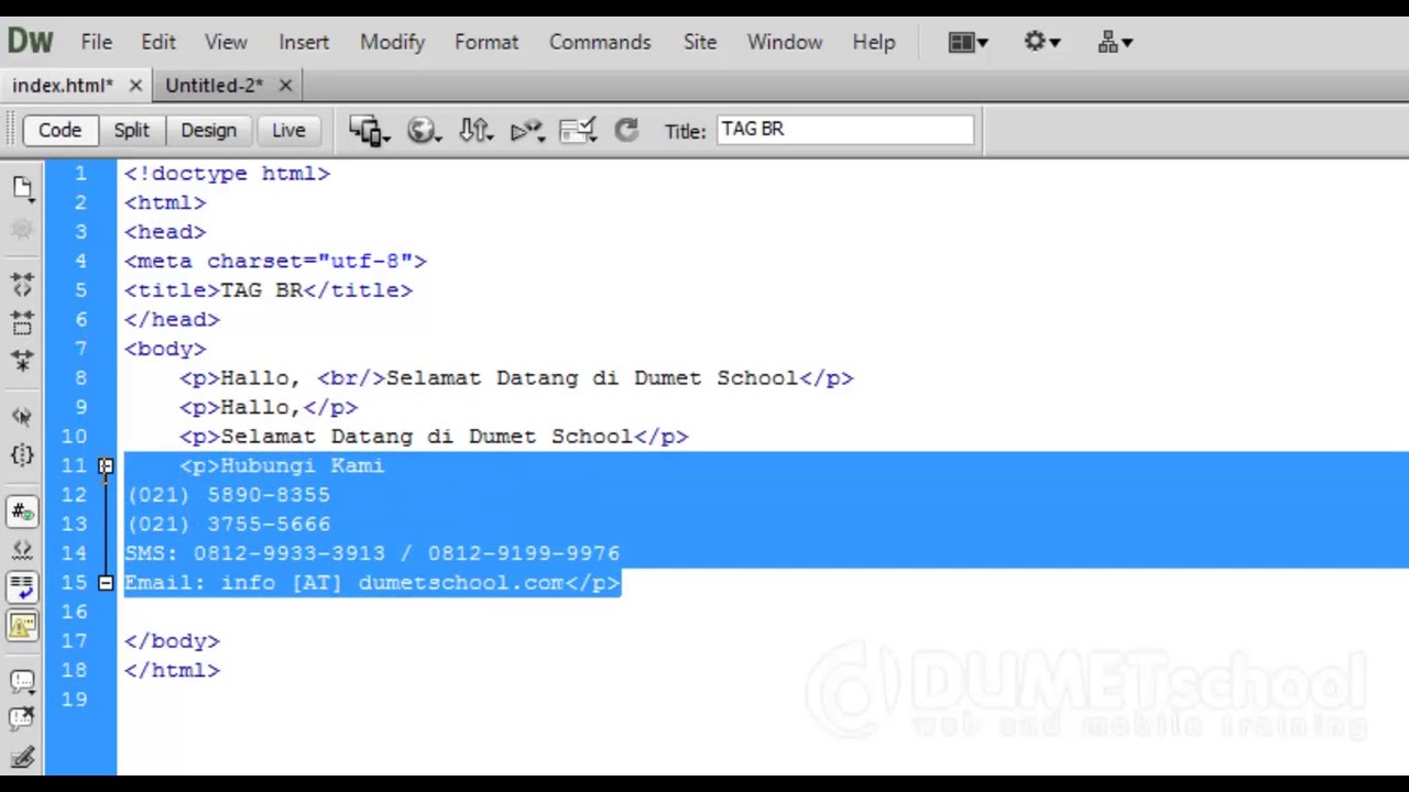 Mengenal Fungsi Tag BR pada HTML