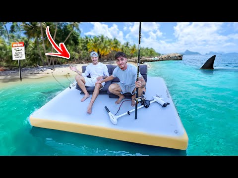 Stranded in the Ocean 2 Men 1 Raft (Surrounded by SHARKS)