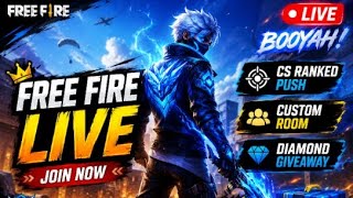 WE ARE RANKED 50! | FREE FIRE LIVE 🔥Hashtags: #FreeFire #FreeFireLive #CSRanked #RankPush #Booyah