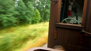 preview picture of video 'Heritage Train Trainride - Roslagsbanan crossing Norrortsleden'