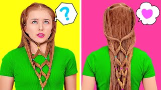 COOL HAIR HACKS TO LOOK GORGEOUS IN ANY SITUATION || Hair Hacks And Tips Every Girls Should Know
