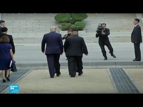 ترامب يدخل أراضي كوريا الشمالية للقاء تاريخي مع كيم