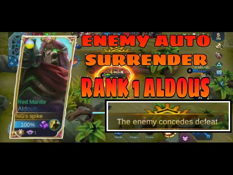 Top global aldous gameplay | Enemy auto surrender | How to play aldous | solo lane