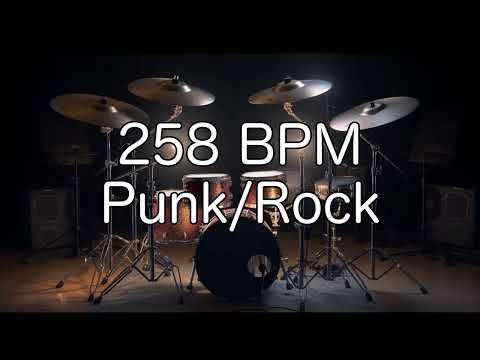 Punk/Rock Groove: 258 BPM Drum Beat for Musicians
