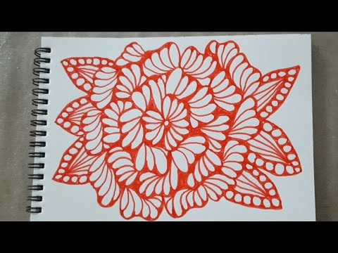 Monochromatic Zentangle 🎨 #17 #zentangle #zentangleart #doodleart #artist #meditation