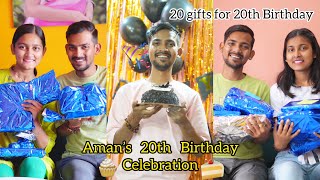 Aman 20th Birthday Celebration | 20 gifts for 20th Birthday