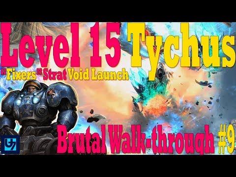 StarCraft 2: Level 15 Tychus Walk-through #9, Brutal Co-op, "Fixers" (Void Launch)