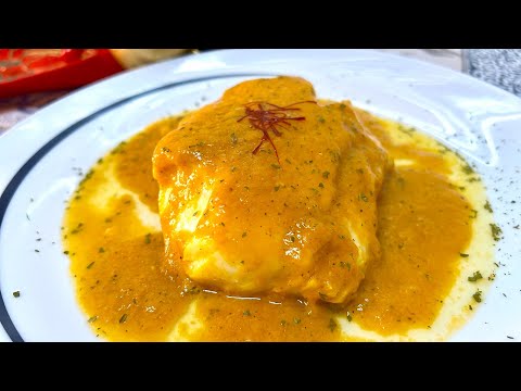 Receta de navidad, bacalao en salsa de azafrán, deliciosa!