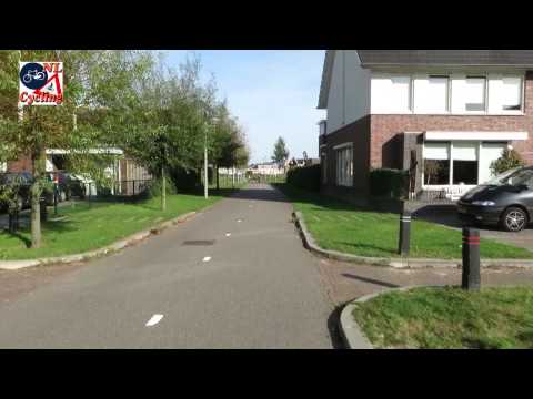 Bicycle ride in a new residential area of 's-Hertogenbosch