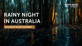 Rainy Australian Night - 10 Hours Sleep Sound - Black Screen
