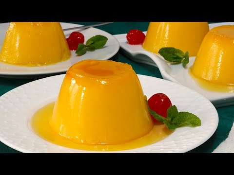 FLAN DE NARANJA 🌟 ¡Hecho con zumo! Sin horno ni gelatina ni huevo