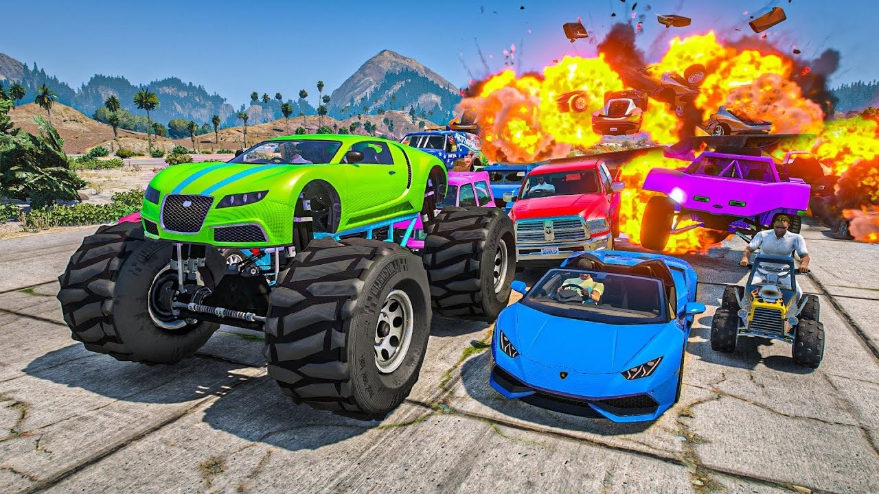 EL ÚLTIMO EXPLOTA CON COCHES ALEATORIOS! OS APLASTO!! - GTA 5 ONLINE
