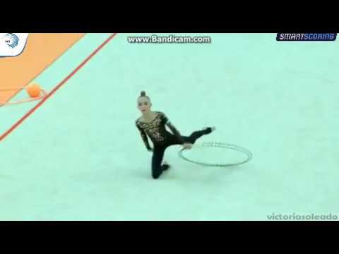 Khrystyna POHRANYCHNA (UKR) Hoop - Q European Championships 2018