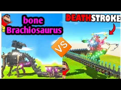 ABHI -T GAMING - Bone Brachiosaurus VS death Strock in animals revolt battle sim! 🤯