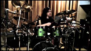 Vinnie LaRocca - Tracking at Threshold Studios, NYC. Axis  Pedals ,DW drums, Paiste cymbals..