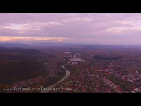 Beclean city on October - aerial view