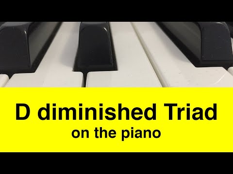 D Diminished Triad (Ddim) | Piano And Music Theory Tutorial✨
