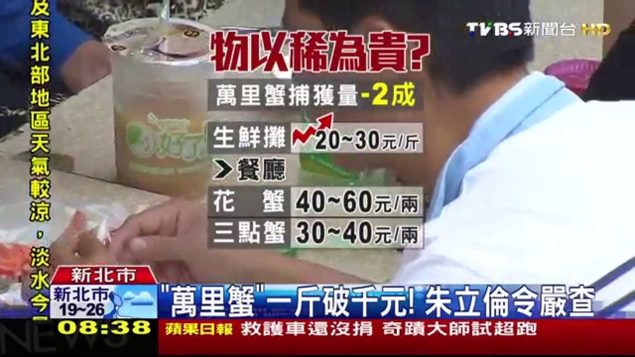 「萬里蟹」一斤破千元！　朱立倫令嚴查