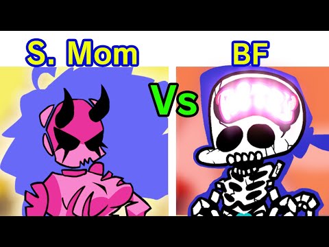 Friday Night Funkin' Game Over Mom Vs BF & GF [UGH / M.I.L.F Song + Skeleton FNF Mod]