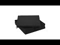 Galette de chaise noire en lot de 4 Noir - Matière plastique - Textile - 40 x 3 x 40 cm