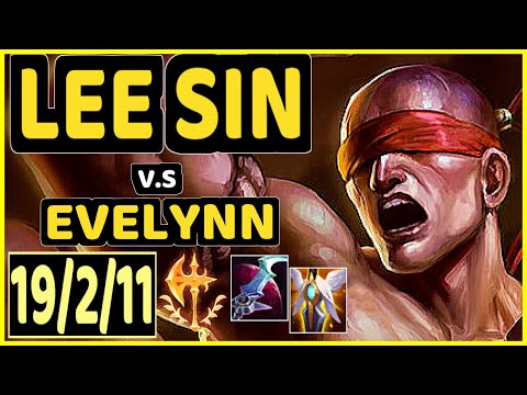 BROXAH (LEE SIN) vs EVELYNN - 19/2/11 KDA JUNGLE GAMEPLAY - EUW Ranked MASTER