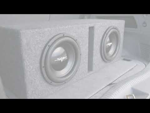 Skar Audio 800 Watt IX10D4-2X10VENTED Dual 10-inch Loaded Subwoofer Enclosure Demo!!