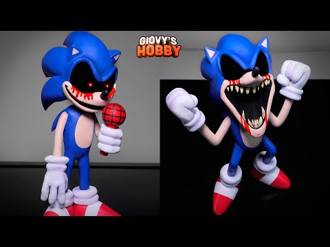Making Sonic.exe Act 1 & 2 ➤ Fnf VS SONIC EXE 2.0 Mod ★ Cosclay Polymer Clay Tutorial