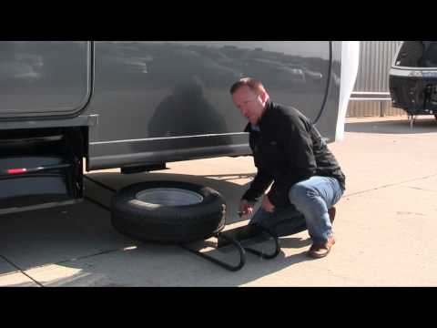 BAL Hide-A-Spare Eliminates Unsightly Spare Tire from Bumper of RV Camper Trailer