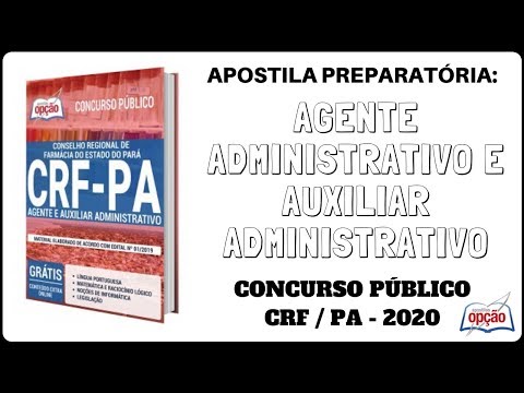 Apostila Concurso CRF / PA - 2020, Agente e Auxiliar Administrativo (Apostilas Opção)