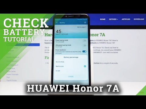 How to Activate Battery Percentage in Huawei Honor 7A