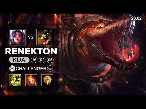 Renekton vs Irelia Top - KR Challenger - Patch 26.02 Season 16