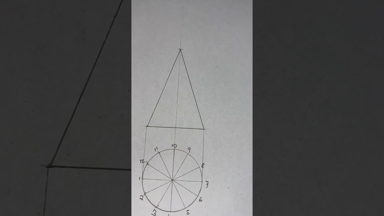 How To Develop A Cone || Development Of A Cone #drawing