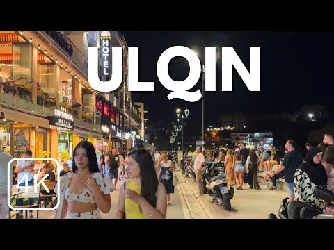 ULQIN, Plazha e Vogel | Night Walking Tour 4k