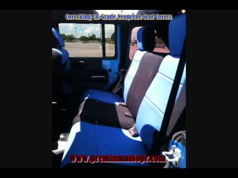 Jeep Wrangler Coverking Neoprene Seat Covers and Accesories.wmv
