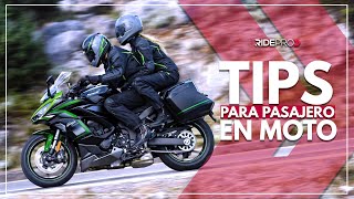 TIPS PARA SER UN BUEN PASAJERO EN MOTO