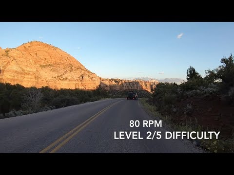 Bike Scene - Zion National Park - Stationary Bike Workout/Spin Session - 80 RPM/160 BPM