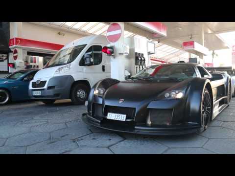 Startup and acceleration matt black Gumpert Apollo [Lovely Sounds]