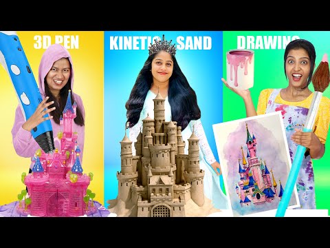 KINETIC SAND Vs DRAWING Vs 3D PEN CHALLENGE 🤩 | വാശിയേറിയ മത്സരം ആര് ജയിക്കും? | PULLOTHI