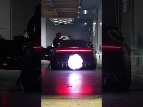 Straight Piped Porsche 992 GT3 *MASSIVE FLAMES (S4T STAGE 2) #stage4tuning #porsche #gt3 #cars