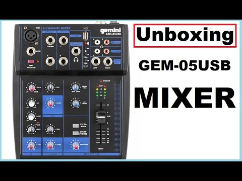 Распаковка и демонстрация микшерного пульта Gemini GEM-05USB