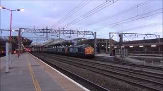 preview picture of video '37603 and 37601 departing Crewe with the Crewe - Kingswear. 29/08/14.'